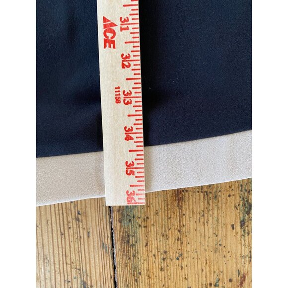 DKNY Womens Black tan Dress‎ 4 polyester Sleeveless midi dress zipper business - Picture 4 of 7